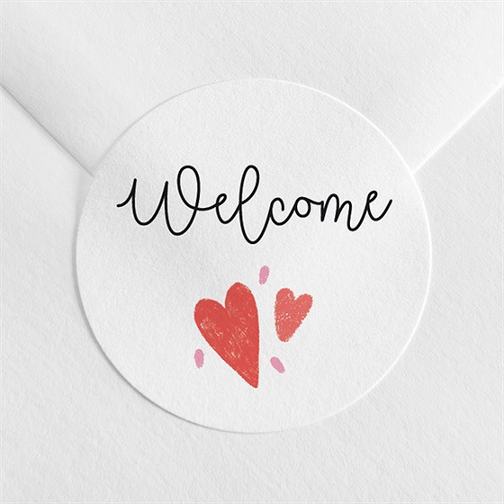 Sticker naissance cœurs d'amour