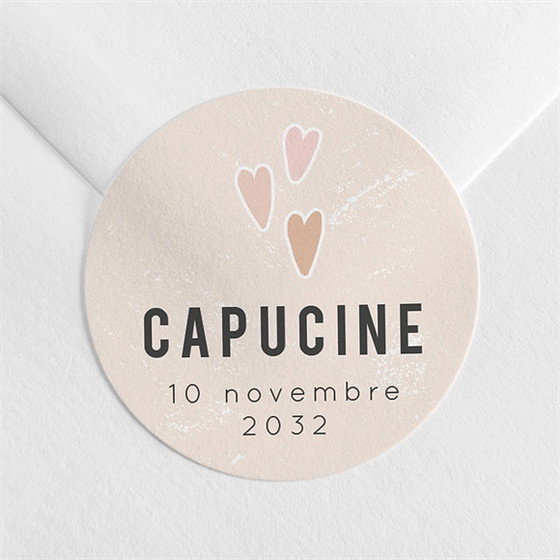 Sticker naissance cœurs délicats