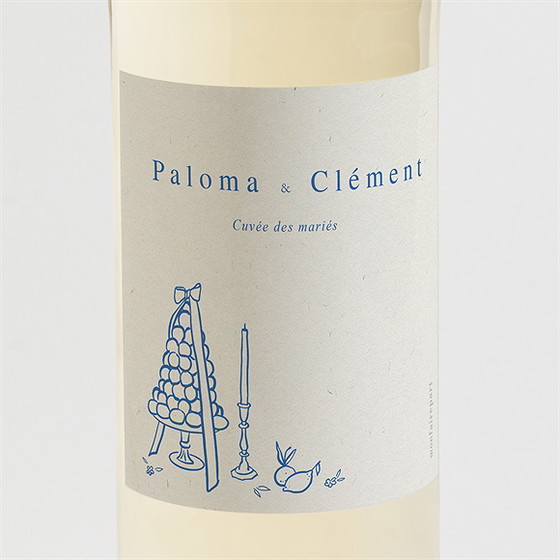 Etiquette de bouteille mariage dolce vita