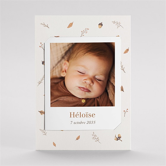Faire-part naissance automne duo