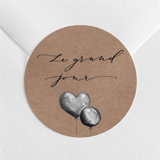 Sticker mariage vélo vintage