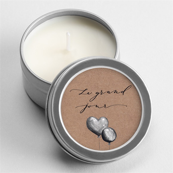 Bougie mariage Vélo vintage argent réf.N3602352