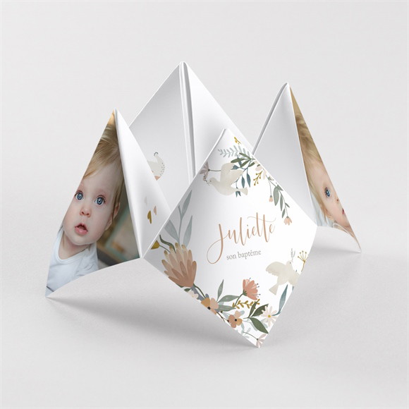 Faire-part de baptême Jungle origami réf.N330159