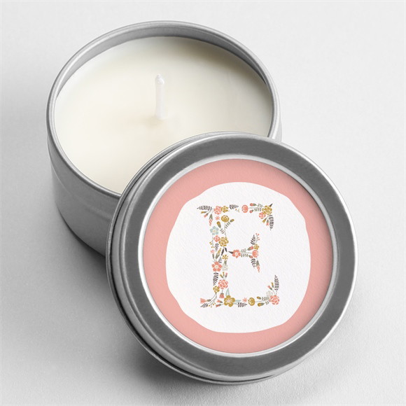 Bougie baptême Initiales à motifs argent réf.N3602364