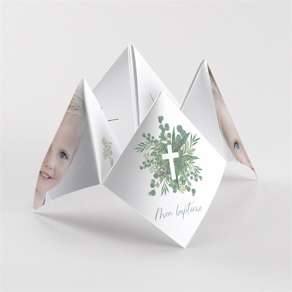 Faire-part de baptême Grâce origami réf.N330171