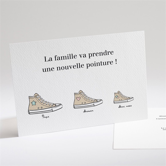 Carte annonce grossesse Les p'tites chaussures réf.N141105