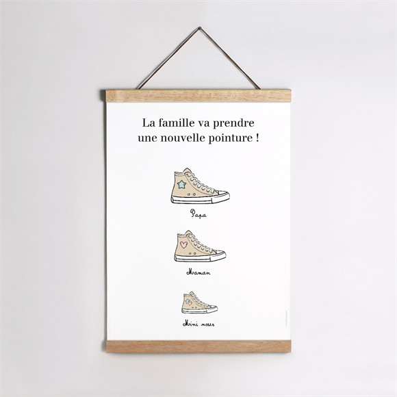 Affiche annonce grossesse Les p'tites chaussures réf.N260488