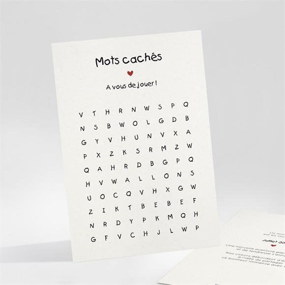 Carte annonce grossesse Mots croisés réf.N251146