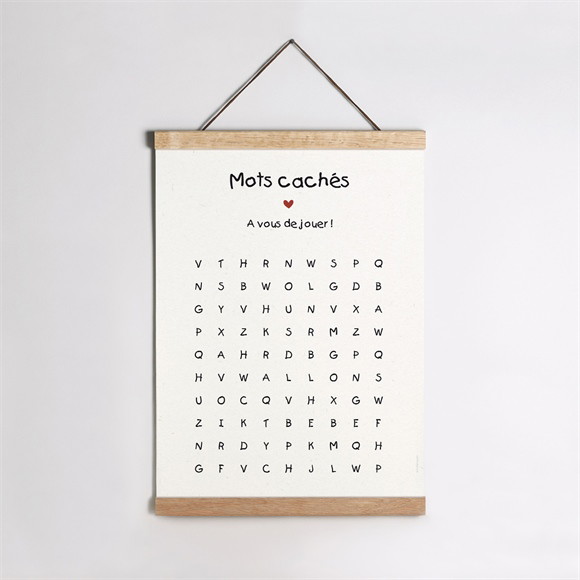 Affiche annonce grossesse Mots croisés réf.N260489