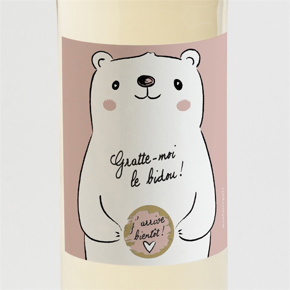 Étiquette bouteille annonce grossesse Humour réf.N3002193