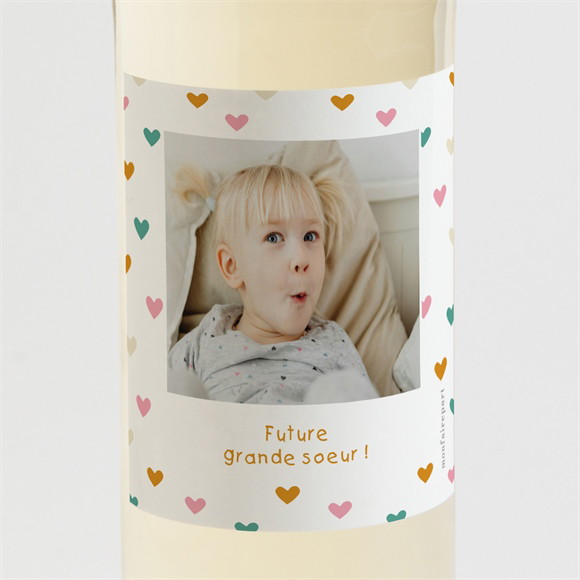 Étiquette bouteille annonce grossesse Grande soeur réf.N3002194