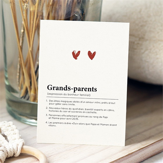 Carte annonce grossesse grands-parents