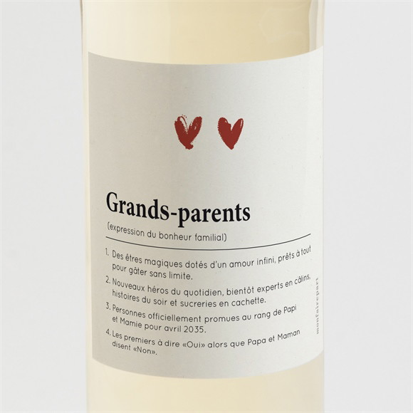 Étiquette bouteille annonce grossesse Grands-parents réf.N3002198