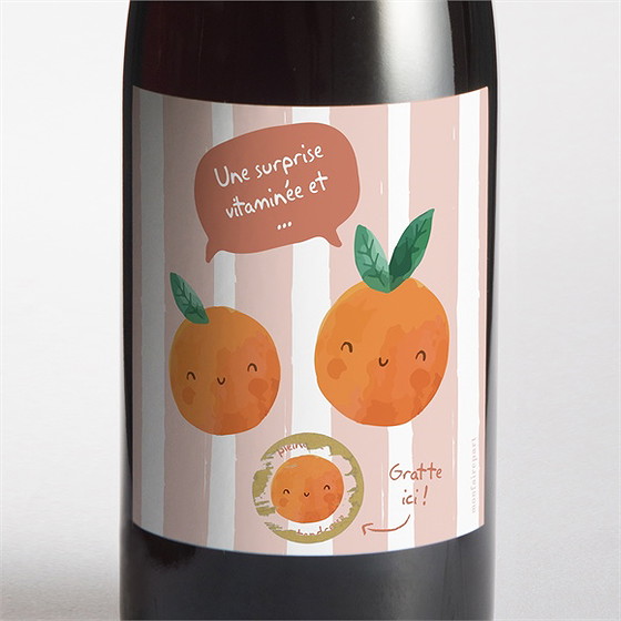 Étiquette bouteille annonce grossesse jeu