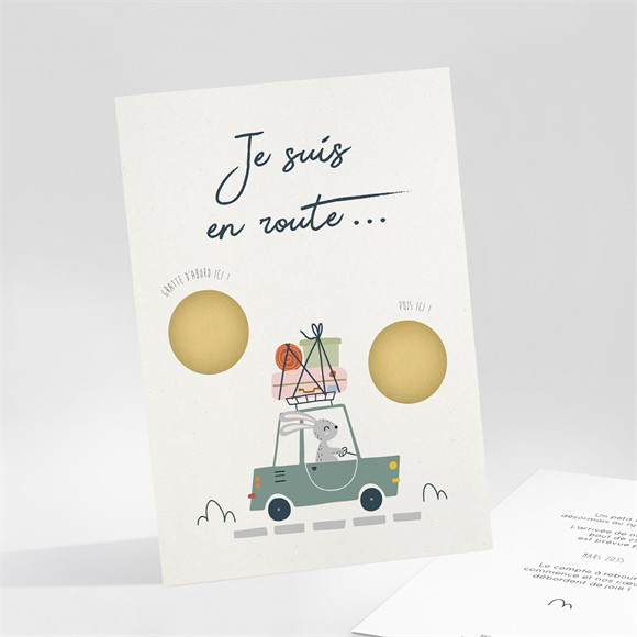 Carte annonce grossesse Je suis en route réf.N251149