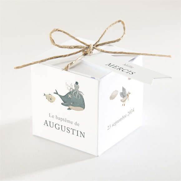 Boîte de dragées baptême Farandole marine réf.N340793