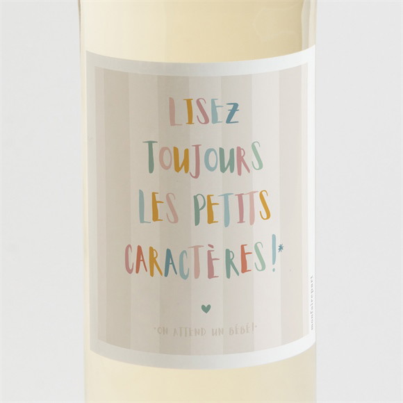 Étiquette bouteille annonce grossesse Originale réf.N3002197