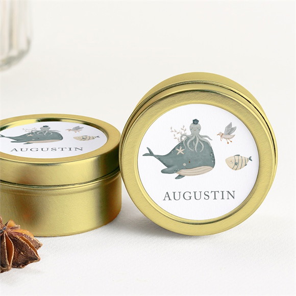 Bougie baptême Farandole marine or réf.N3602397