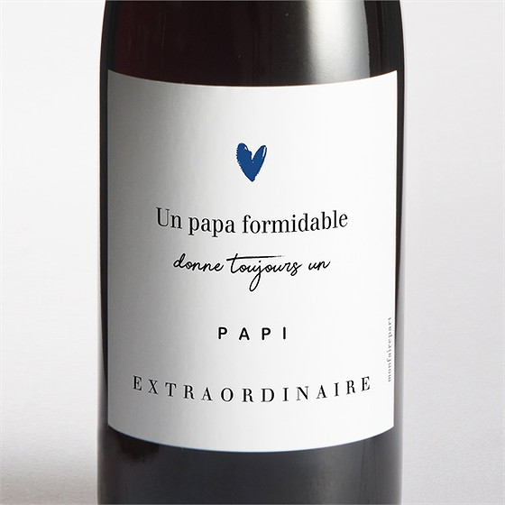 Étiquette bouteille annonce grossesse bientôt papi