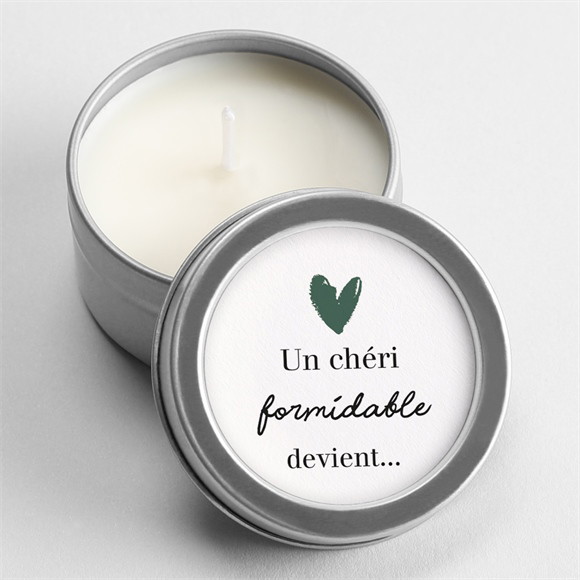 Bougie annonce grossesse Bientôt papa argent réf.N3602403