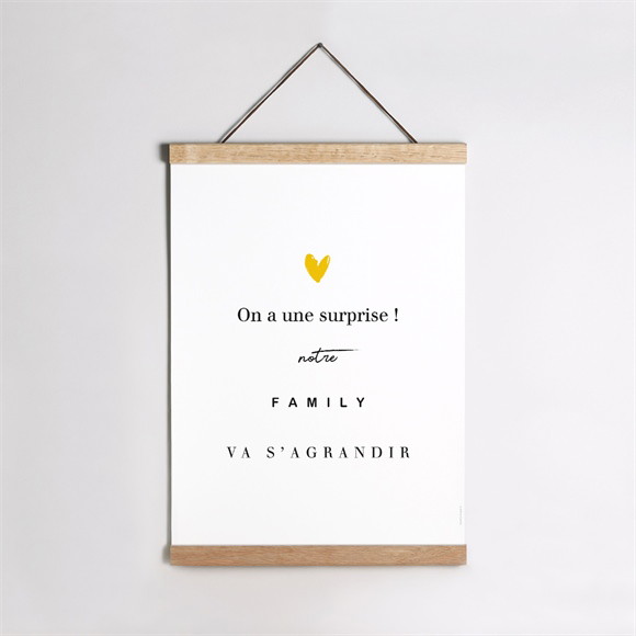 Affiche annonce grossesse La famille s'agrandit ! réf.N260502