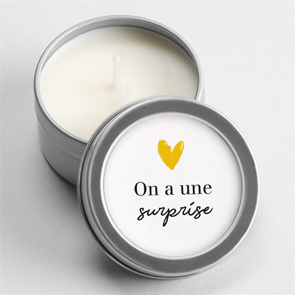 Bougie annonce grossesse La famille s'agrandit ! argent réf.N3602406