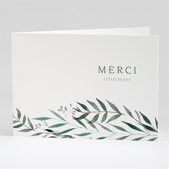 Remerciement décès mémento plié