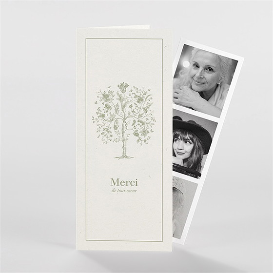 Remerciement décès l'arbre de vie photomaton
