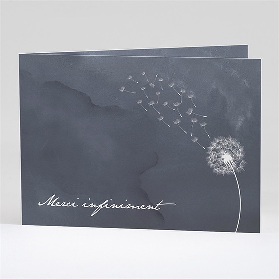 Remerciement décès recueillement plié