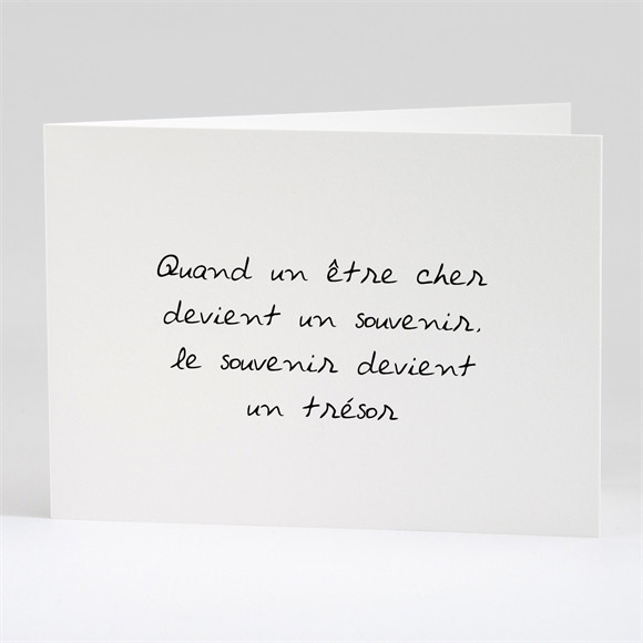 Remerciement décès Souvenir portrait plié réf.N42162