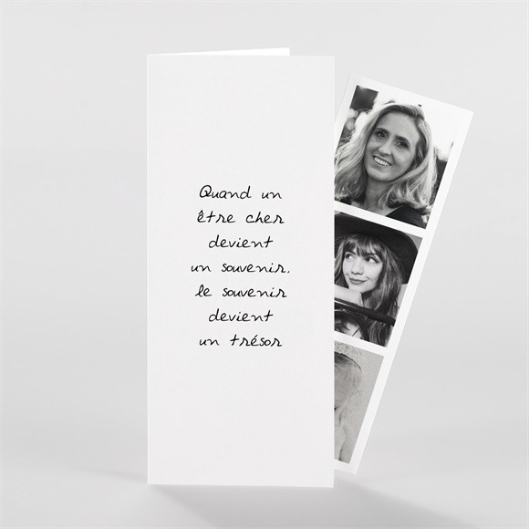 Remerciement décès Souvenir portrait photomaton réf.N981342