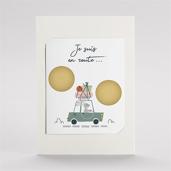 Carte annonce grossesse je suis en route duo