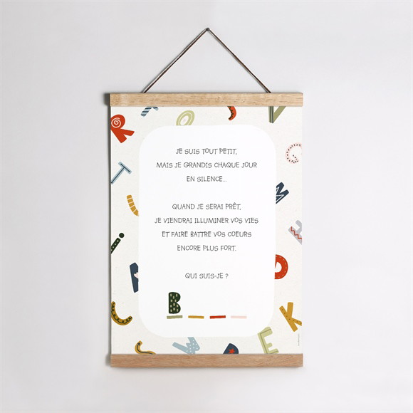 Affiche annonce grossesse Devinette réf.N260512