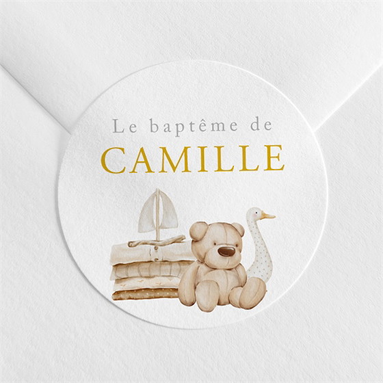 Sticker baptême ours marin