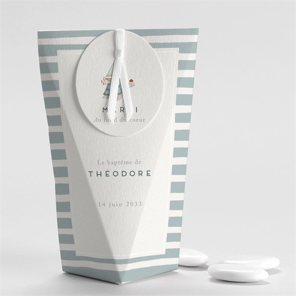 Boîte de dragées baptême Animaux marins étui réf.N520432