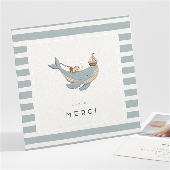 Remerciement baptême Animaux marins réf.N301647
