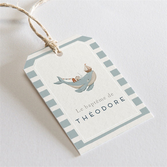 Etiquette baptême Animaux marins réf.N2911104