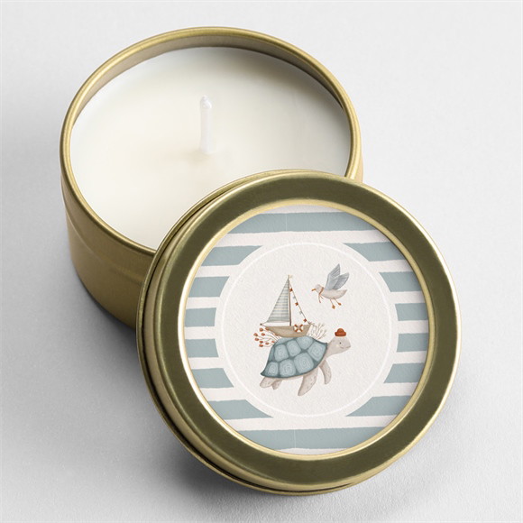 Bougie baptême Animaux marins or réf.N3602420