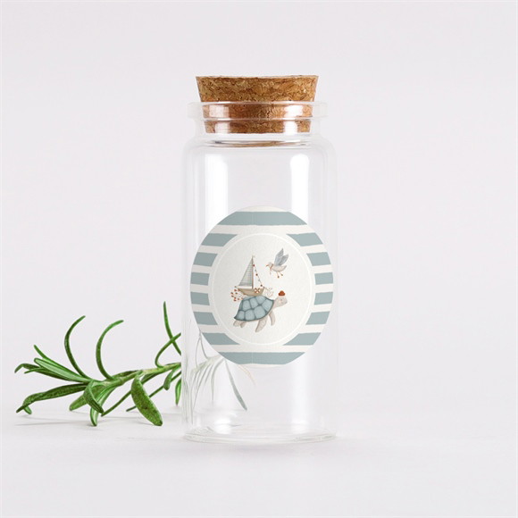 Mignonette baptême Animaux marins sticker réf.N3602422