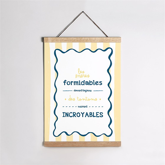 Affiche annonce grossesse tonton