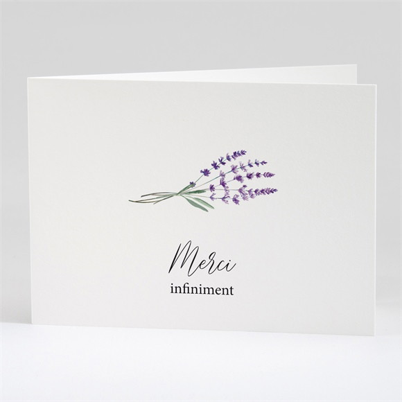 Remerciement décès Souvenir de lavande plié réf.N42165