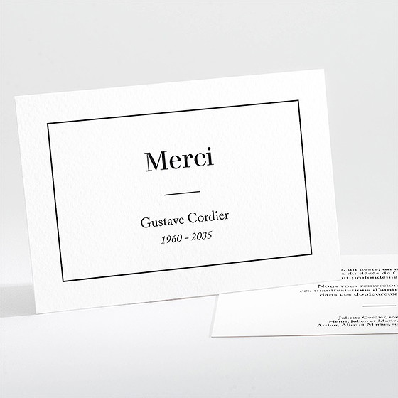 Remerciement décès classique paysage