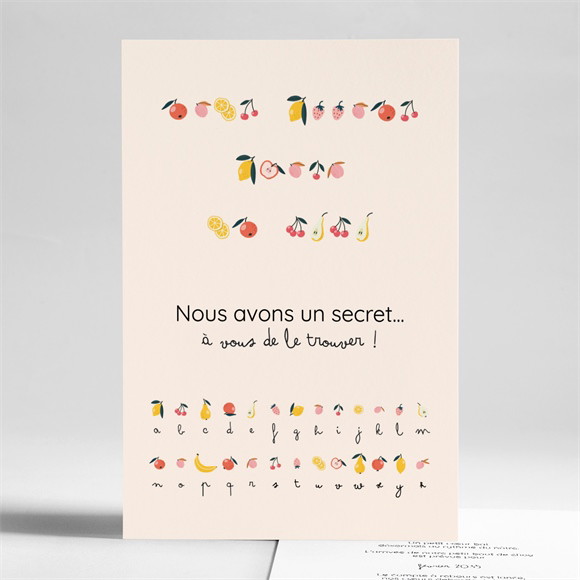 Carte annonce grossesse Rébus réf.N241305