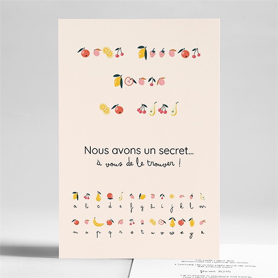 Carte annonce grossesse rébus