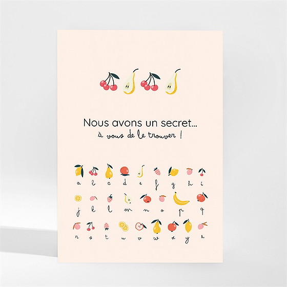 Carte annonce grossesse rébus magnet