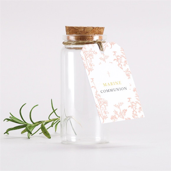 Boîte de dragées communion Gravures végétales mignonette réf.N79156