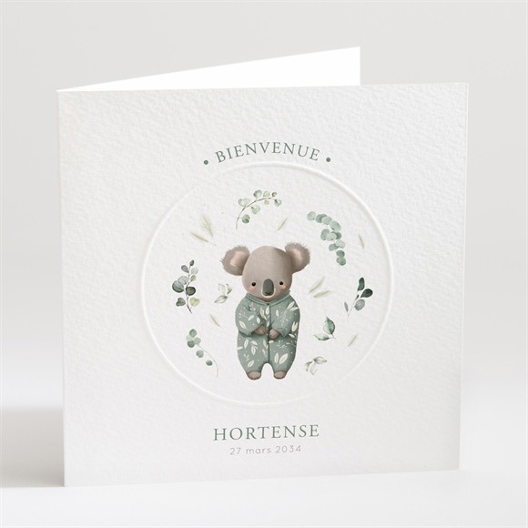 Faire-part naissance Koala jungle réf.N451662