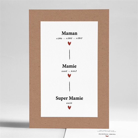 Carte annonce grossesse arrière grand-mère