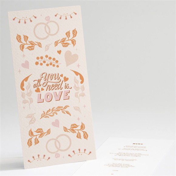 Menu mariage Hippie réf.N221379