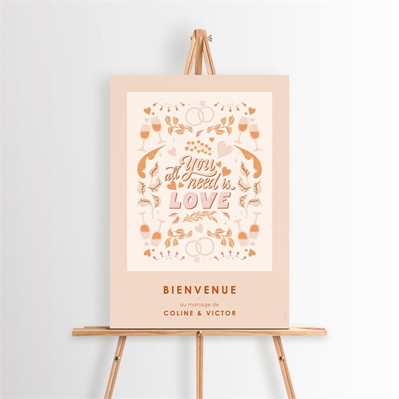 Panneau bienvenue Hippie réf.N260521